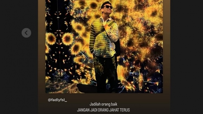 Fadly Faisal sindir orang jahat di Instagram Story. 