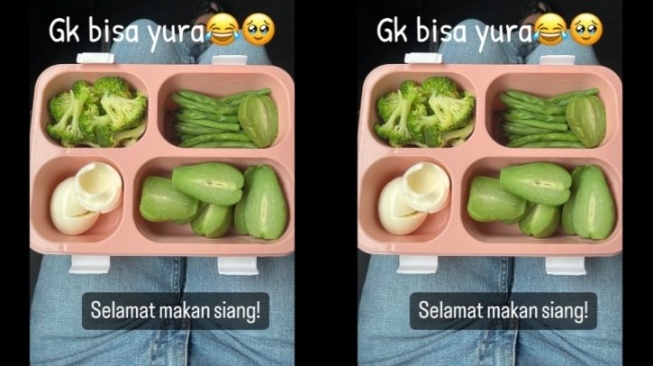 Menu makan siang Prilly Latuconsina. (TikTok/kinar.tiktok1)