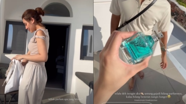 Parfum Aaliyah Massaid selama bulan madu (Instagram)