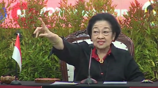 Ketum PDIP Megawati Soekarnoputeri. [Tangkapan layar akun YouTube]