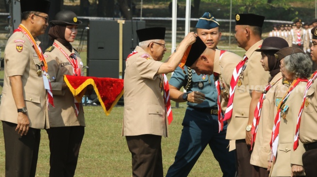 Wapres Ma'ruf Amin Pimpin Langsung Upacara HUT ke-63 Pramuka