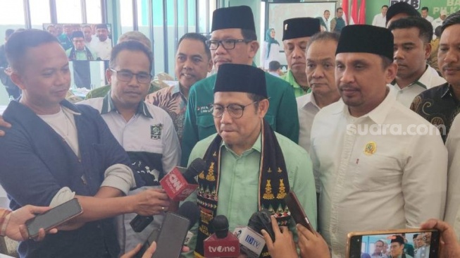 Ketua Umum PKB Muhaimin Iskandar alias Cak Imin. (Suara.com/Fakhri)