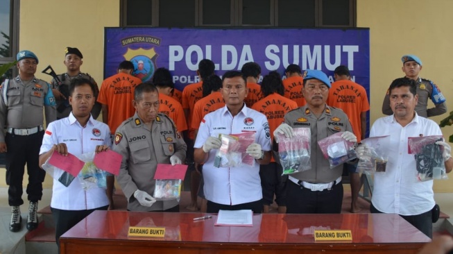 Dua Pekan Operasi, Polres Labusel Tangkap 9 Pelaku Narkoba, 5 Residivis