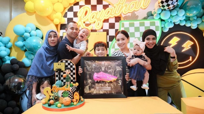 Potret perayaan ulang tahun Rafathar Malik Ahmad ke-9 (Instagram/raffinagita1717)