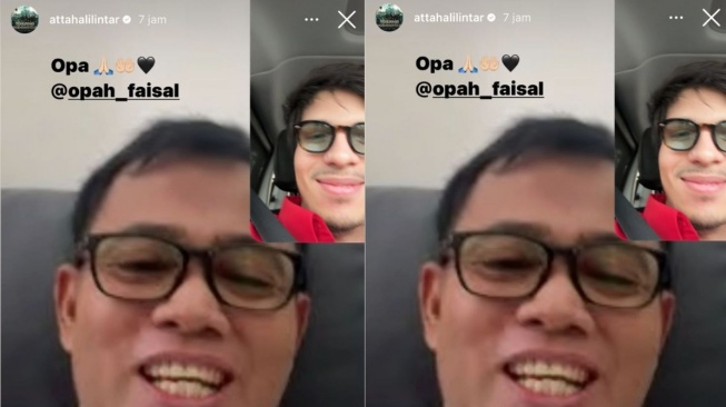 Tangkap layar Atta Halilintar video call Haji Faisal (Instagram/attahalilintar)