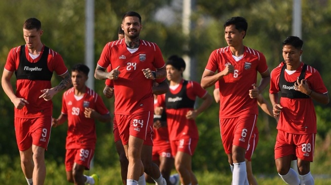 Pemain Borneo FC latihan (Instagram Borneo FC)