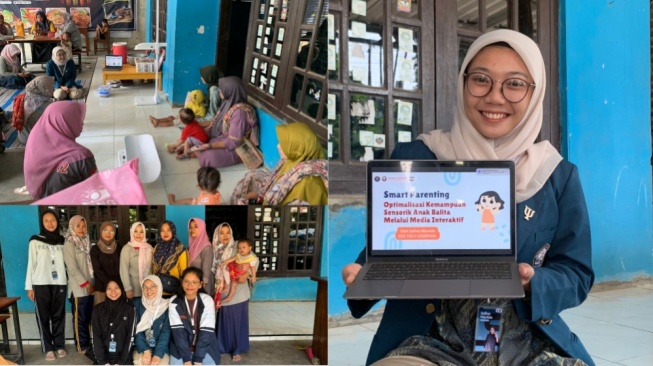 KKN UNDIP Gandeng Ibu-Ibu Karanganyar Asah Kemampuan Balita dengan Sensory Play