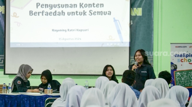 Yoursay Melipir Goes to School di SMP Negeri 2 Ngaglik, Kamis (15/8/2024) (Yoursay)