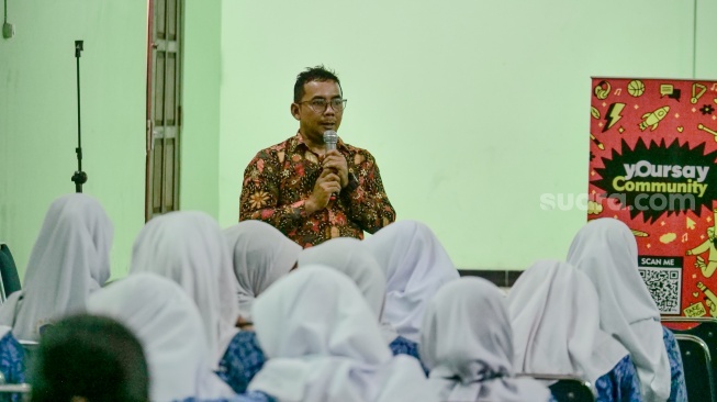 Yoursay Melipir Goes to School di SMP Negeri 2 Ngaglik, Kamis (15/8/2024) (Yoursay)