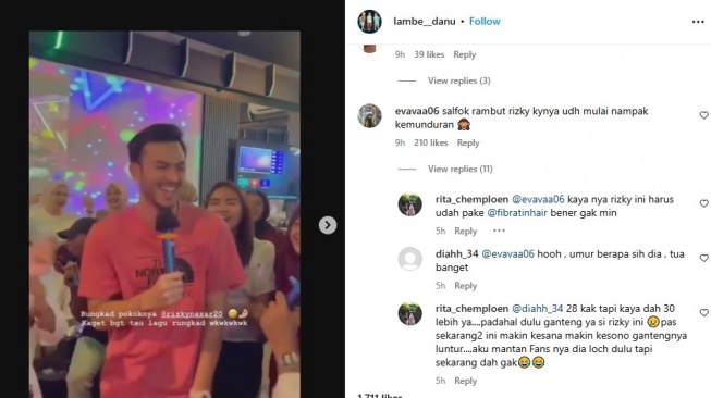 penampilan Rizky Nazar pasca putus tuai sorotan warganet (Instagram/@lambe__danu)