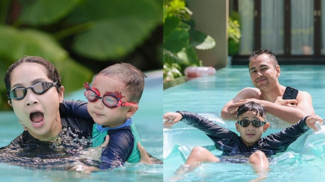 Potret Raffi Ahmad dan Nagita Slavina saat berlibur di Bali bersama anak-anak (Instagram/raffinagita1717)