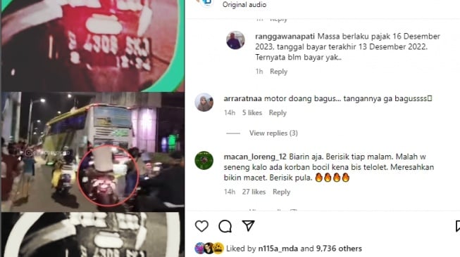 Pelaku jambret rampas ponsel bocah pemburu telolet di dekat JPO Tapal Kuda, Lenteng Agung. (tangkapan layar/Instagram)