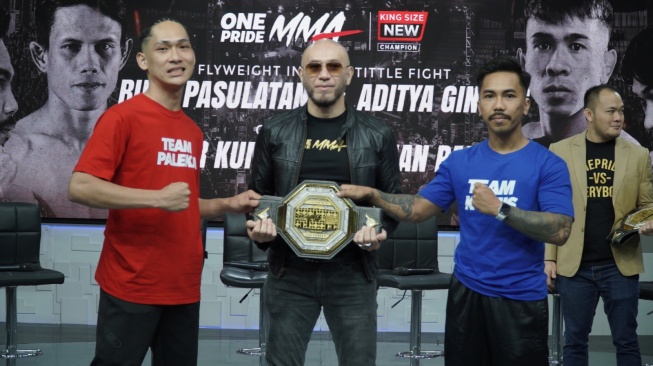 Duel perebutan sabuk interim title fight akan tersaji One Pride MMA 81 King Size New Champion antara Kaisar Kumis vs Ferdian Paleka. [Dok. One Pride MMA]