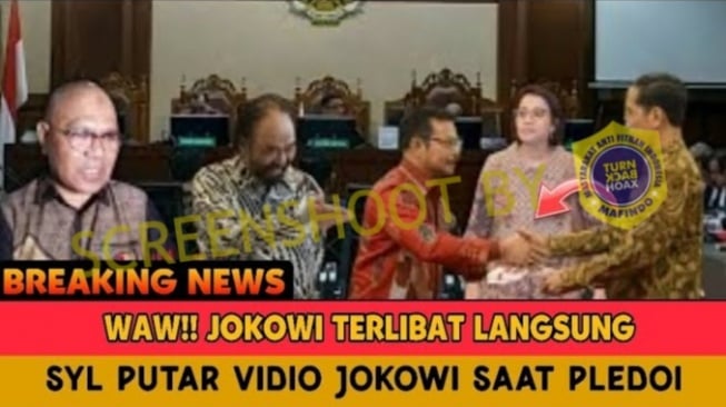 Cek Fakta: SYL Putar Video Bukti Jokowi Terlibat Korupsi