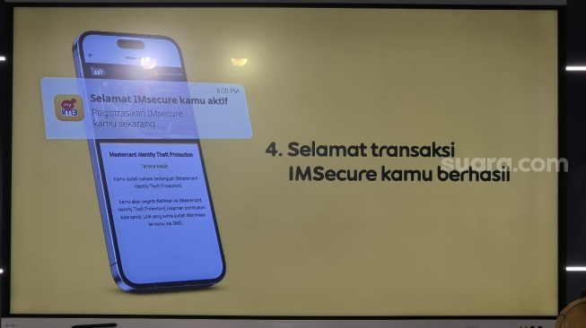 Indosat melalui brand IM3 perkenalkan IMSecure seharga Rp1 di Jakarta, Rabu (21/8/2024). [Suara.com/Dythia Novianty]