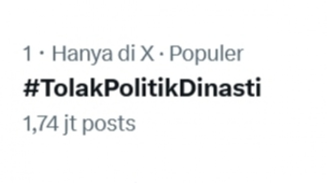 #TolakPolitikDinasti Menggema, Amarah Rakyat Sudah Sampai Puncaknya