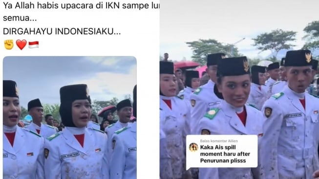 CEK FAKTA: Hoaks Video Petugas Upacara 17 Agustus di IKN Berlumur Lumpur