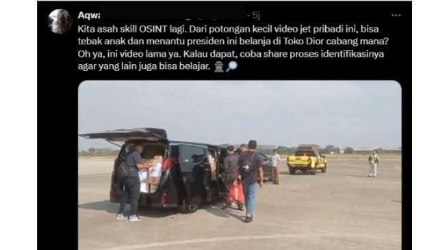 Erina Gudono dan Kaesang Pangarep masuk mobil sambil bawa barang branded (X)