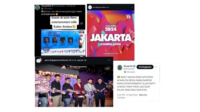 Cuitan warganet boikot RANS Entertainment. [X/tanyarlfes]