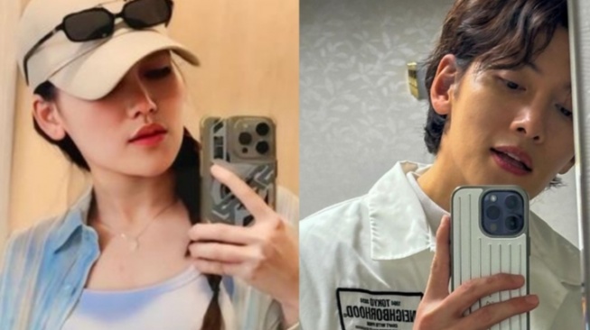 Momen Ayu Ting Ting Gandeng Tangan Ji Chang Wook Bikin Iri: Duh Menang Banyak Anak Ayah!