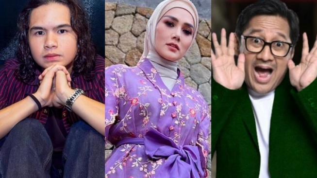 Andre Taulany Kasih Karangan Bunga ke Mulan Jameela dan Dul Jaelani, Isinya Lawak