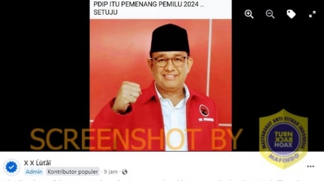 Cek Fakta: Dipermalukan Megawati, Anies Resmi Masuk dan Pakai Baju PDIP