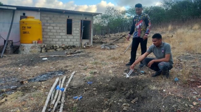 Lokasi penemuan jasad bayi yang dimakan anjing di Desa Loborui, Kecamatan Sabu Liae, Kabupaten Sabu Raijua, NTT. [Digtara/Ist]