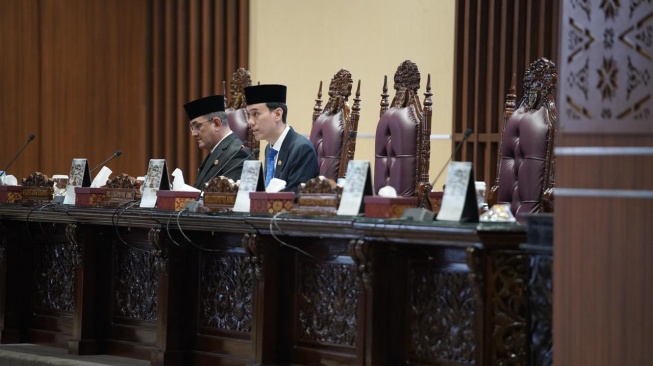 Suasana rapat DPRD pada Selasa 28 Agustus 2024