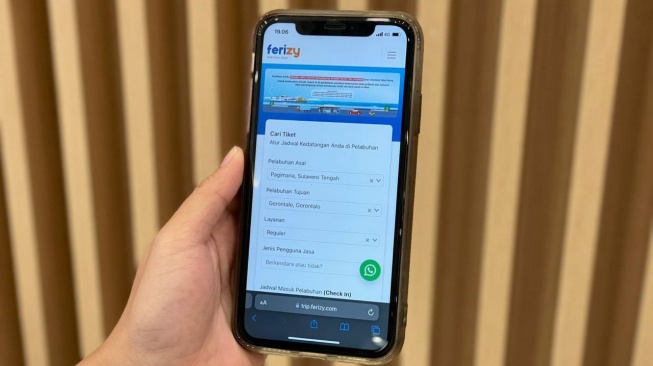 Ilustrasi Aplikasi pemesanan tiket kapal ferry milik ASDP Ferizy