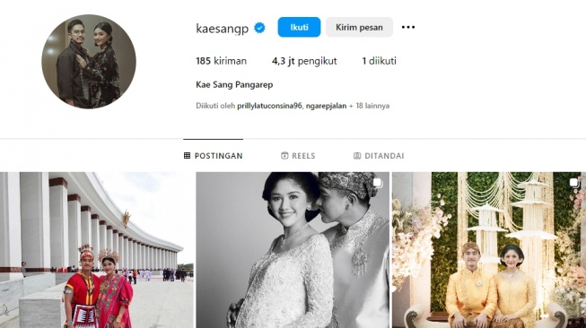 Kaesang Pangarep cuma follow Erina Gudono di Instagram. (Instagram)