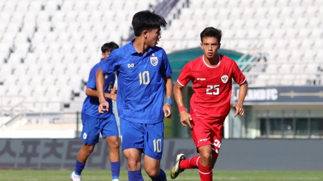 Duel Timnas Indonesia U-20 vs Thailand U-20 di Seoul Earth on Us Up 2024. [Dok. IG/@2024_seoul_eou_cup]