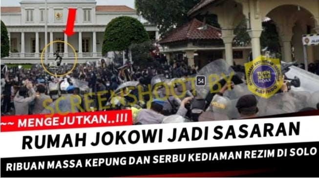 CEK FAKTA: Kediaman Presiden Jokowi di Solo Dikepung Massa Demo RUU Pilkada