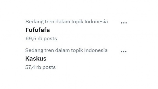 Trending Topic X Fufufafa. [screenshot]