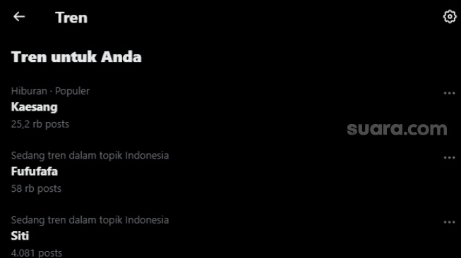 Kaesang trending topic di platform X setelah dikabarkan menghilang hingga tak terlacak radar KPK. (tangkapan layar/X)