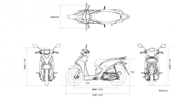 Honda Dio 110. (Honda Jepang)