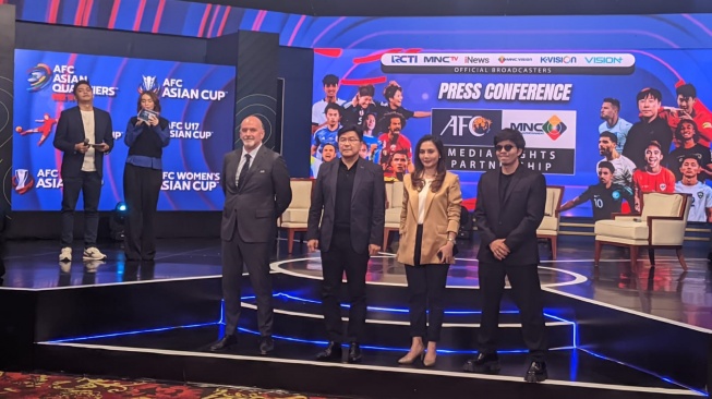 Konferensi pers pemegang hak siar kejuaraan AFC di Indonesia periode 2025-2028 (Istimewa).