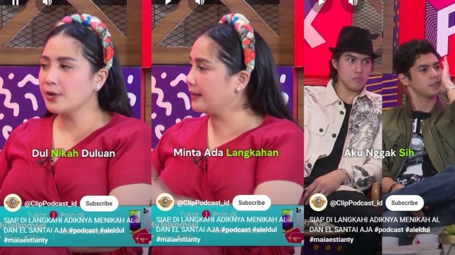 Al Ghazali dan El Rumi tidak minta uang pelangkah bila Dul Jaelani menikah duluan. (YouTube Shorts/@ClipPodcast_id)