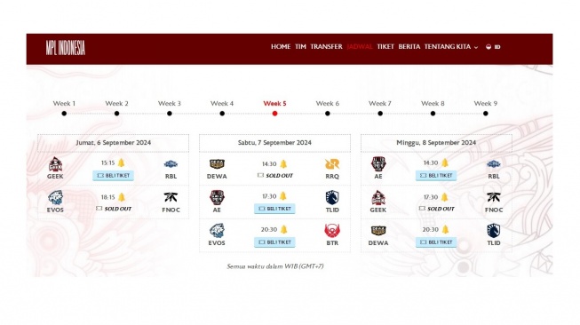 Jadwal MPL ID S14 Minggu 5. [MPL ID]