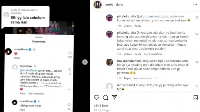 Atta Halilintar ungkap telah mempolisikan penyebar hoaks menikah siri dengan Ria Ricis