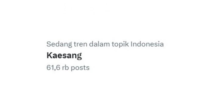 Trending Topic Kaesang. [screenshot]