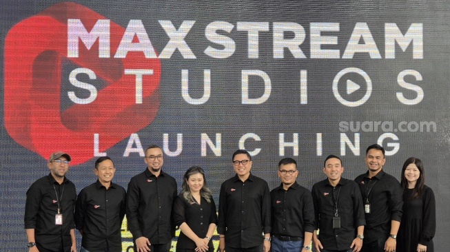 Peluncuran MAXStream Studios di Jakarta, Selasa (3/9/2024). [Suara.com/Dythia Novianty] 