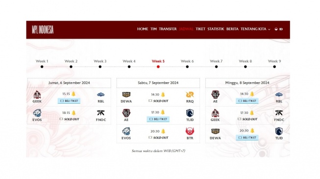 Jadwal MPL ID Season 14 Minggu 5. [MPL ID]