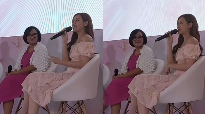 Potret Aaliyah Massaid saat jadi pembicara di event kecantikan (TikTok/aliafa18)