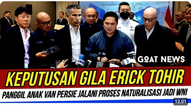 Cek Fakta: Keputusan Gila Erick Thohir Panggil Anak Van Persie, Jalani Proses Naturalisasi Jadi WNI