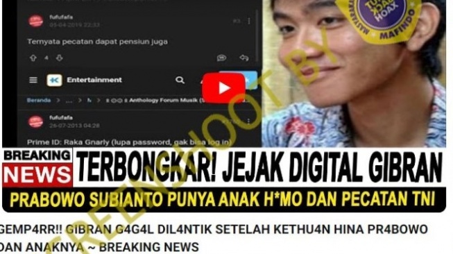 Cek Fakta: Breaking News, Terbongkar Jejak Digital, Gibran Gagal Dilantik