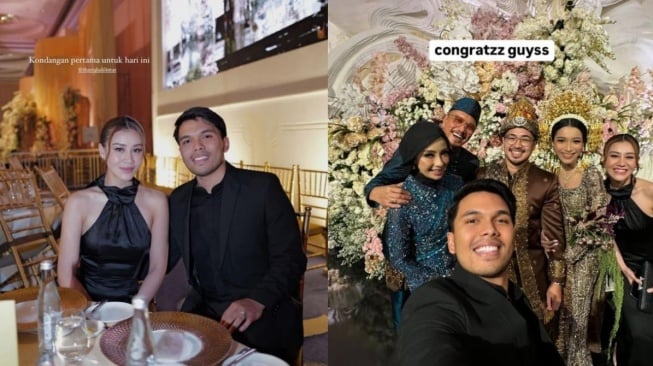 Potret Aaliyah Massaid dan Thariq Halilintar saat kondangan (Instagram/thariqhalilintar)