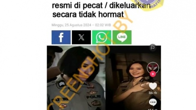 Cek Fakta: Polwan Brigadir Putri Cikita Resmi Dipecat Secara Tidak Hormat