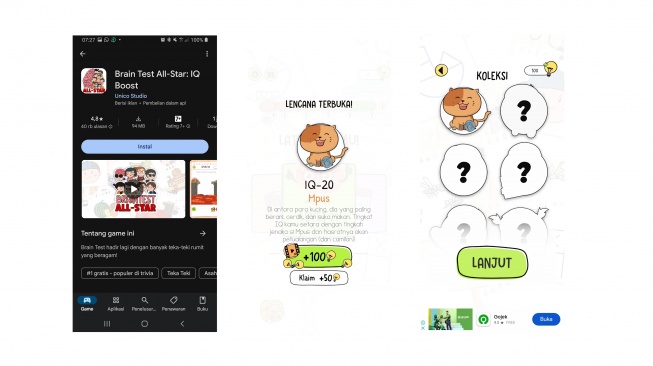 Game Brain Test All-Star: IQ Boost. [dokumen pribadi]