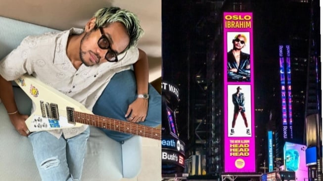 Rilis Album Kedua, Wajah Oslo Ibrahim Terpampang di Time Square New York