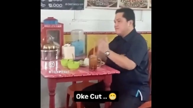 Bikin Konten Bak Food Vlogger, Akting Erick Thohir Makan di Kantin Diledek Fedi Nuril: Waduh, Lapak Gue Diambil